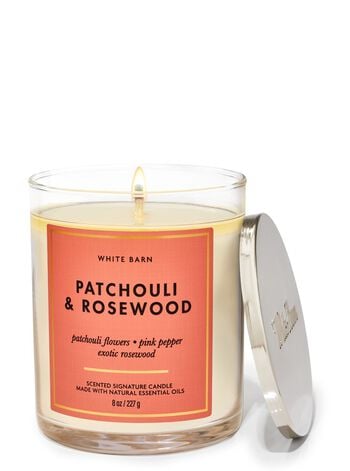 Patchouli & Rosewood Signature Single Wick Candle เทียนหอม 1 ไส้