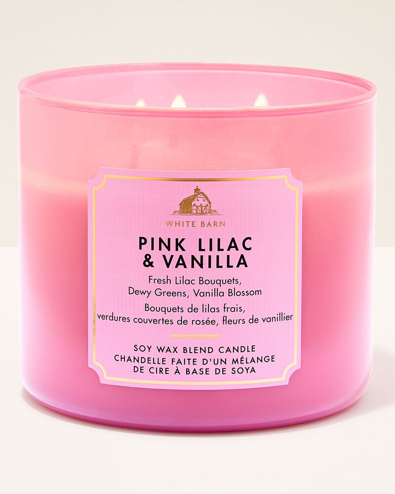 Pink Lilac & Vanilla 3-Wick Candle เทียนหอม 3 ไส้