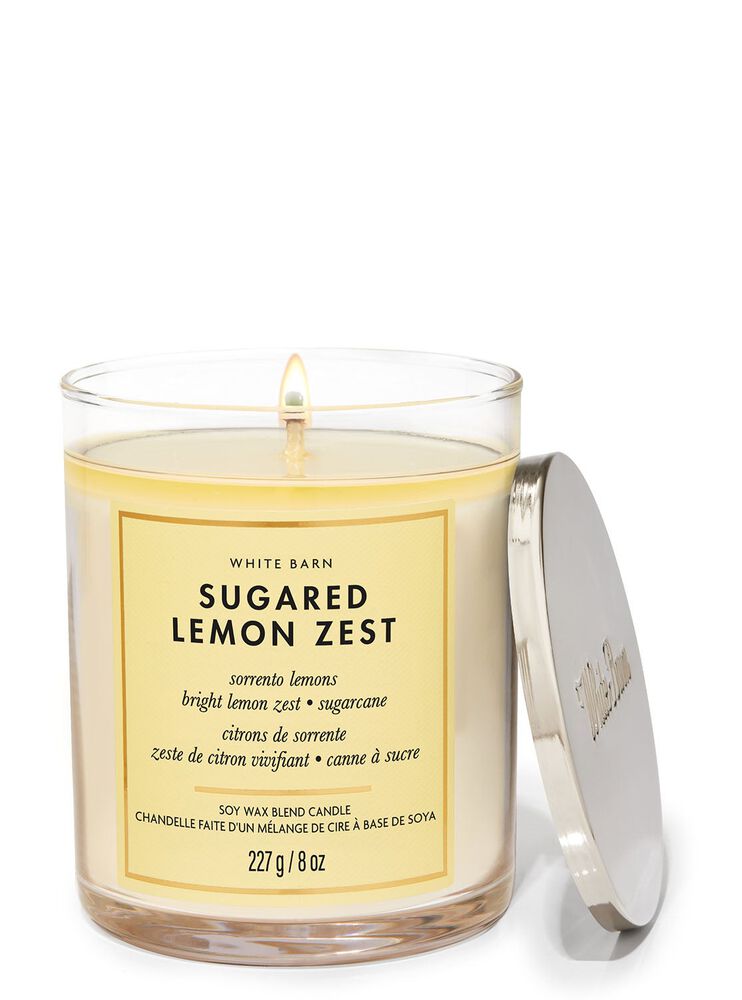 Sugared Lemon Zest Single Wick Candle เทียนหอม 1 ไส้