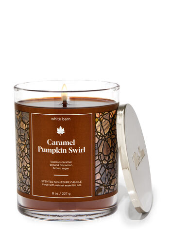 Caramel Pumpkin Swirl Signature Single Wick Candle Single Wick Candle