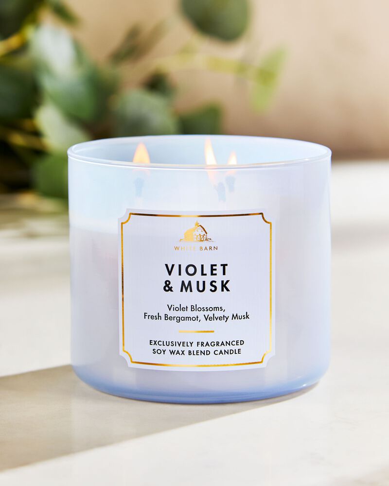 Violet & Musk 3-Wick Candle เทียนหอม 3 ไส้