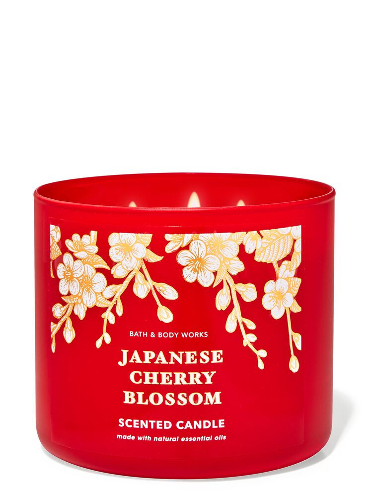 Japanese Cherry Blossom 3-Wick Candle เทียนหอม 3 ไส้