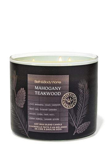 Mahogany Teakwood 3-Wick Candle เทียนหอม 3 ไส้