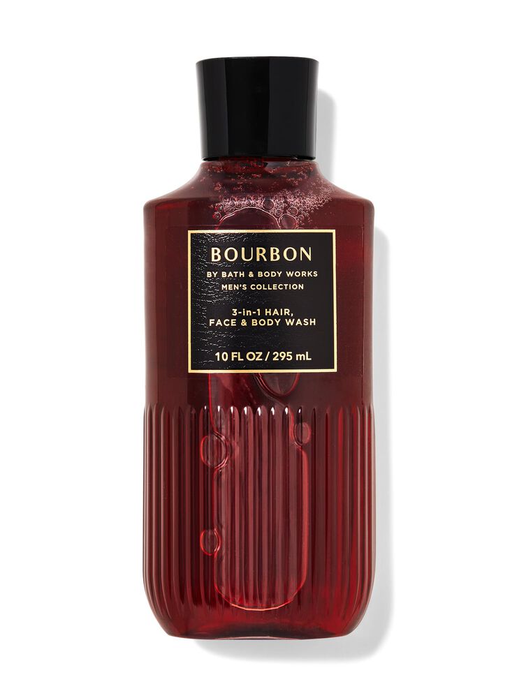Bourbon 3-in-1 Hair, Face & Body Wash สบู่สูตร 3-in-1