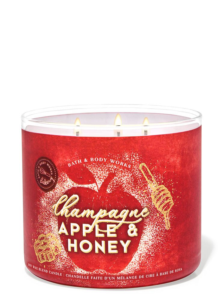 Champagne Apple & Honey 3-Wick Candle เทียนหอม 3 ไส้