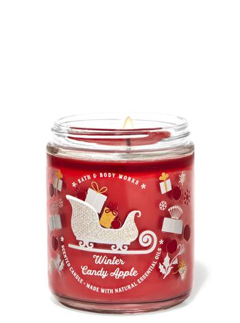 Winter Candy Apple Single Wick Candle Single Wick Candle