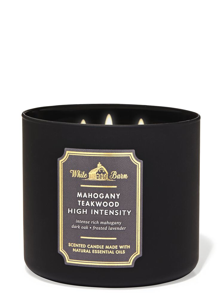 Mahogany Teakwood Intense 3-Wick Candle เทียนหอม 3 ไส้