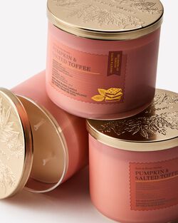 Pumpkin & Salted Toffee 3-Wick Candle image number null