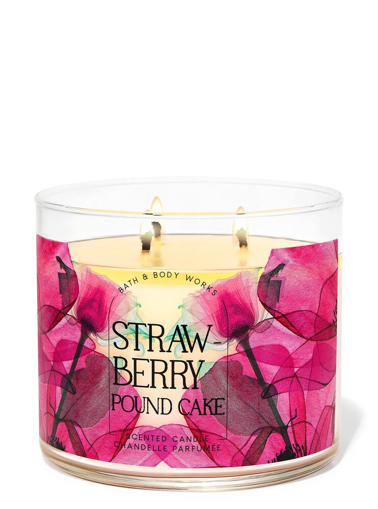 Strawberry Pound Cake 3-Wick Candle เทียนหอม 3 ไส้