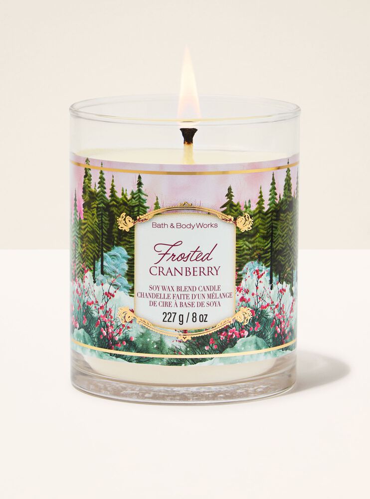 Frosted Cranberry Single Wick Candle เทียนหอม 1 ไส้