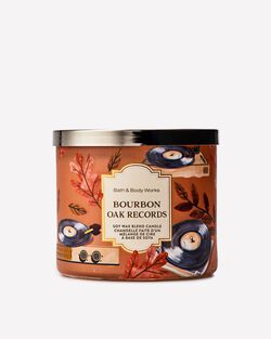 Bourbon Oak Records 3-Wick Candle image number null
