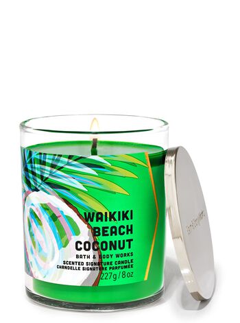 Waikiki Beach Coconut Signature Single Wick Candle เทียนหอม 1 ไส้