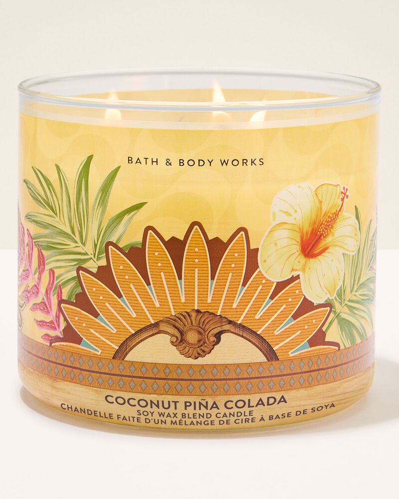 Coconut Pi&ntilde;a Colada 3-Wick Candle เทียนหอม 3 ไส้