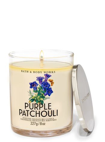 Purple Patchouli Signature Single Wick Candle เทียนหอม 1 ไส้