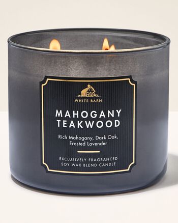 Mahogany Teakwood 3-Wick Candle เทียนหอม 3 ไส้