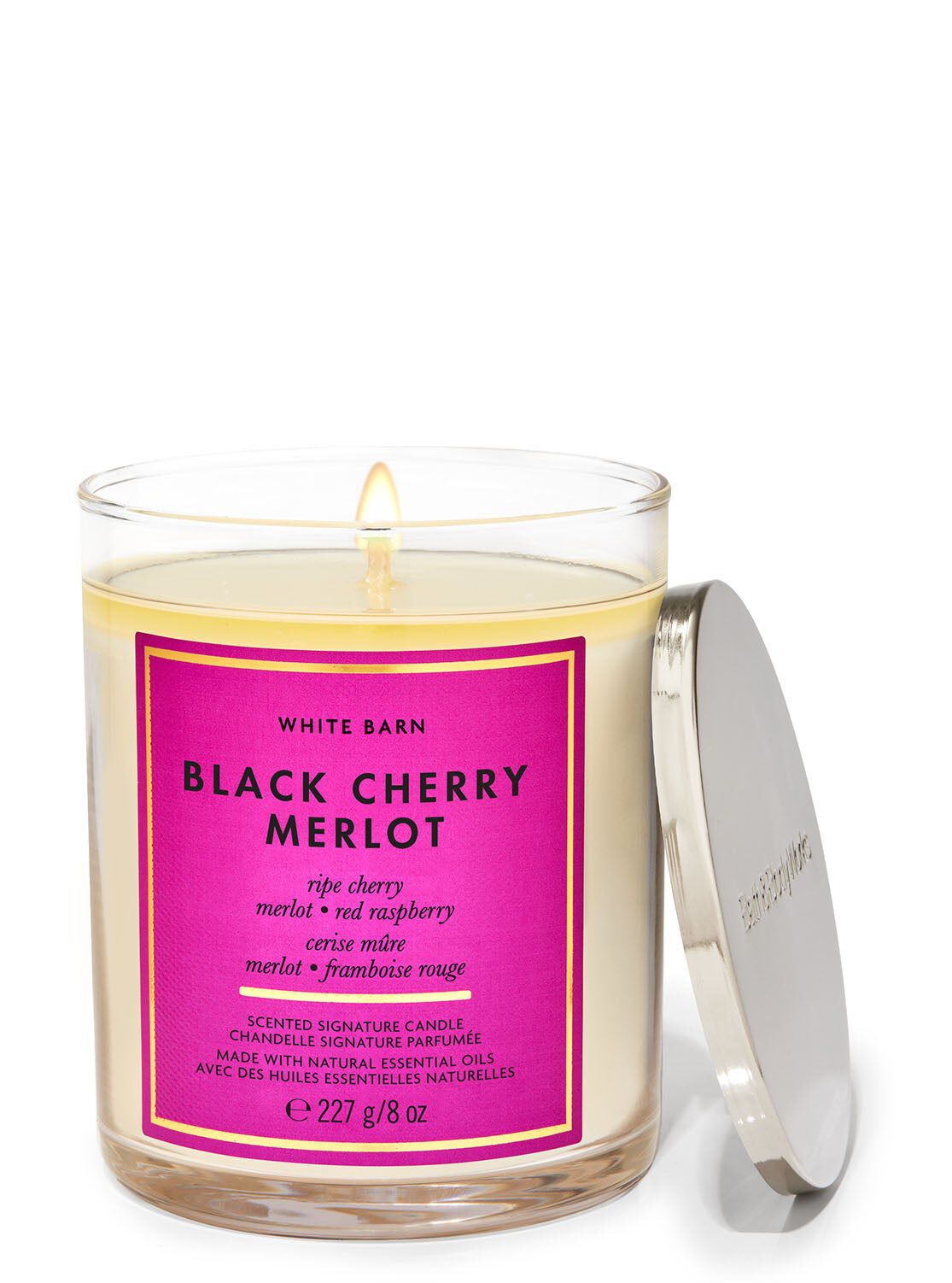 Shop Black Cherry Merlot Single Wick Candle | TH Bath & Body Works