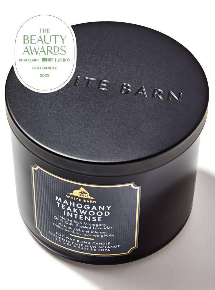 Mahogany Teakwood Intense 3-Wick Candle เทียนหอม 3 ไส้