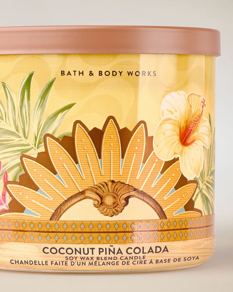 Coconut Pi&ntilde;a Colada 3-Wick Candle เทียนหอม 3 ไส้