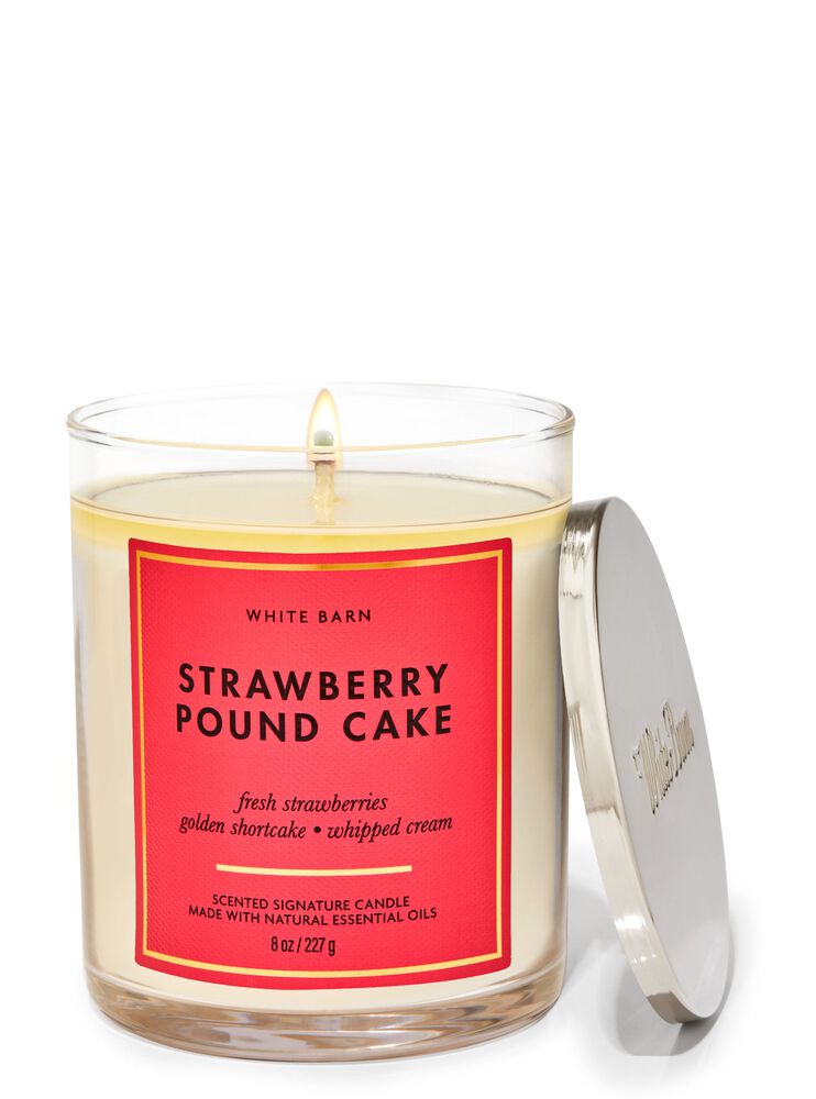 Strawberry Pound Cake Signature Single Wick Candle เทียนหอม 1 ไส้