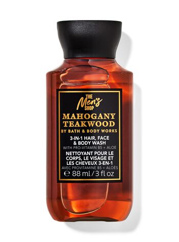 Mahogany Teakwood Travel Size Body Wash สบู่อาบน้ำขนาดพกพา
