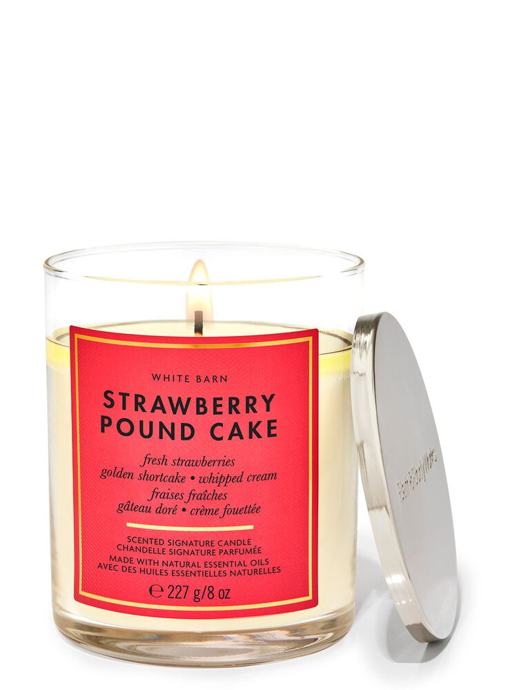 Strawberry Pound Cake Signature Single Wick Candle เทียนหอม 1 ไส้