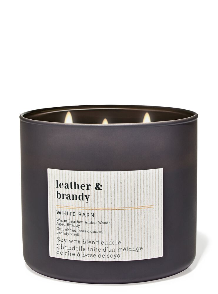 Leather & Brandy 3-Wick Candle เทียนหอม 3 ไส้