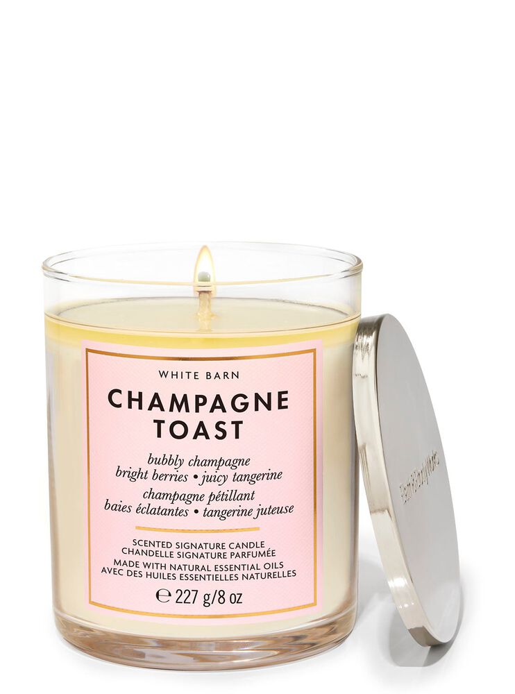 Champagne Toast Signature Single Wick Candle เทียนหอม 1 ไส้