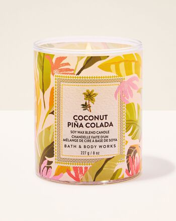 Coconut Pi&ntilde;a Colada Single Wick Candle เทียนหอม 1 ไส้