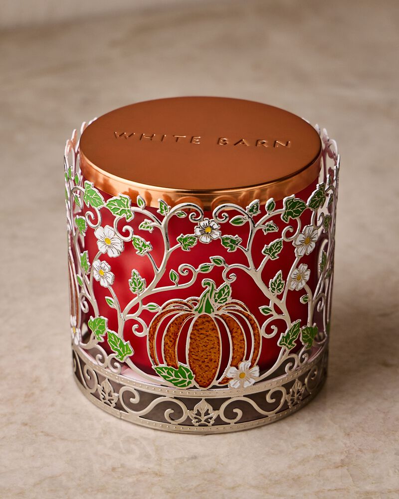Pretty Pumpkin Sleeve 3-Wick Candle Holder ที่วางเทียนหอม 3 ไส้