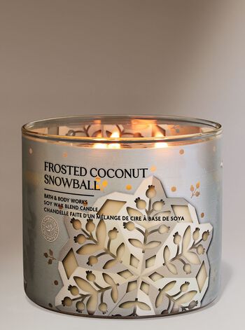 Frosted Coconut Snowball 3-Wick Candle เทียนหอม 3 ไส้