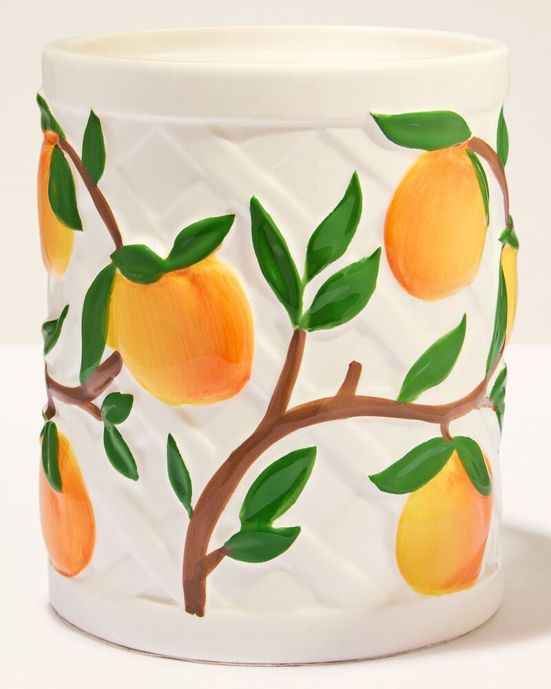 Vera Bradley Peach Pedestal 3-Wick Candle Holder ที่วางเทียนหอม 3 ไส้