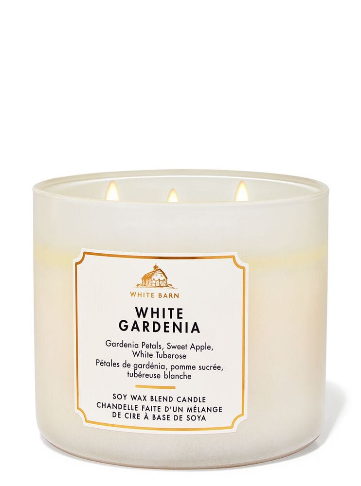 White Gardenia 3-Wick Candle เทียนหอม 3 ไส้