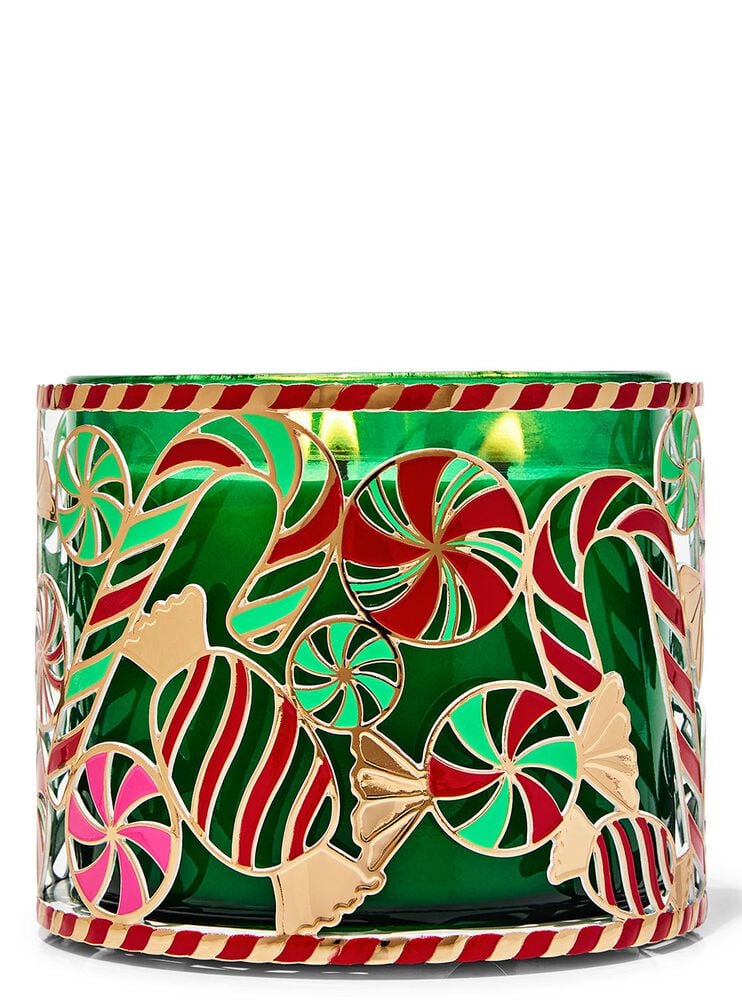 Peppermint Candies 3-Wick Candle Holder ที่วางเทียนหอม3 ไส้