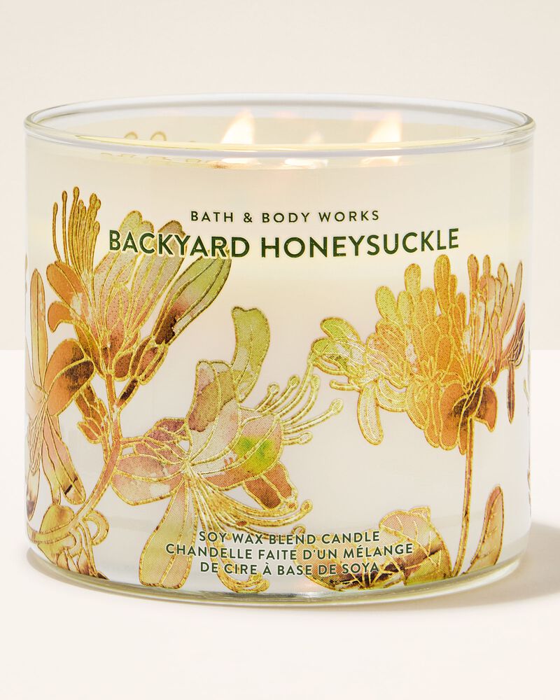 Backyard Honeysuckle 3-Wick Candle เทียนหอม 3 ไส้