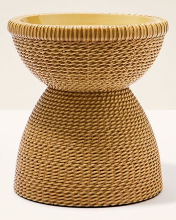 Woven Pedestal 3-Wick Candle Holder ที่วางเทียนหอม 3 ไส้