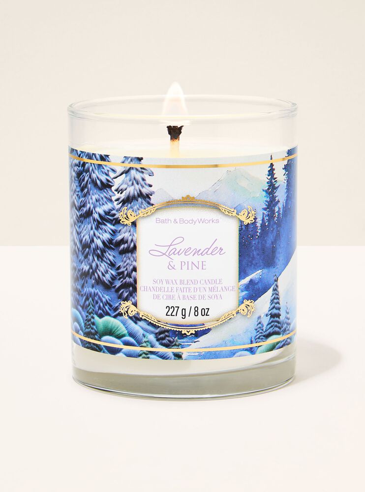 Lavender & Pine Single Wick Candle เทียนหอม 1 ไส้