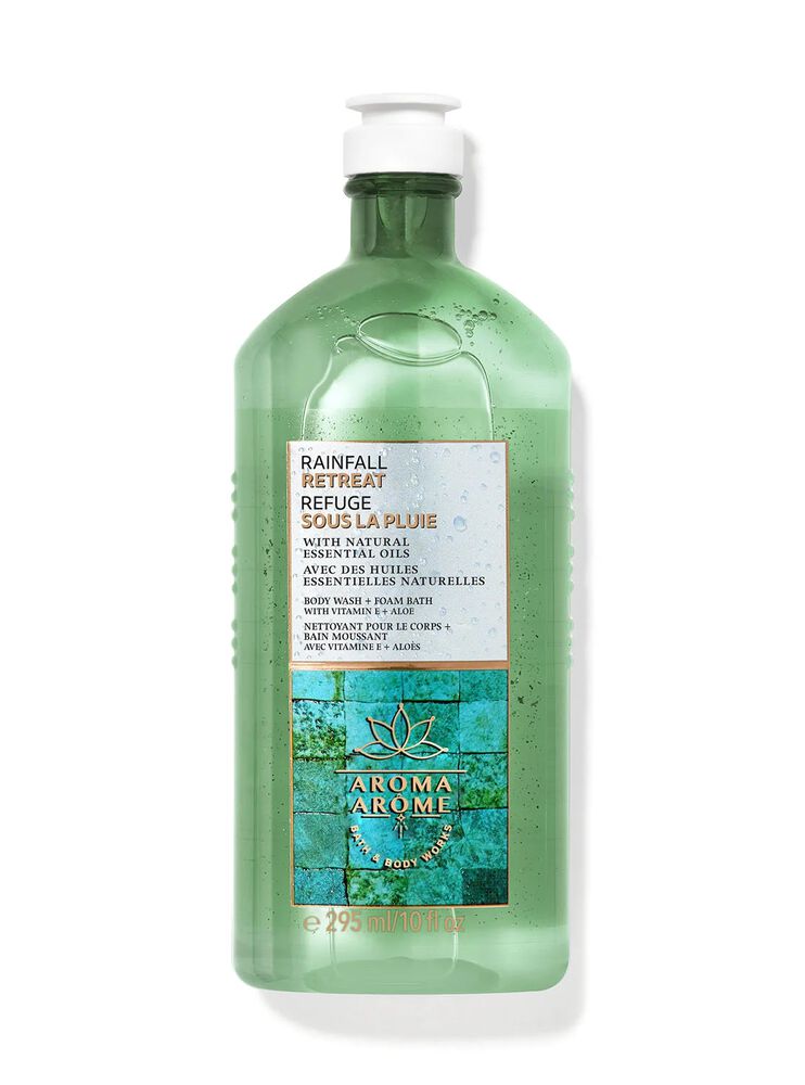 Rainfall Retreat: Cucumber Cedarwood Body Wash and Foam Bath Body Wash and Foam Bath