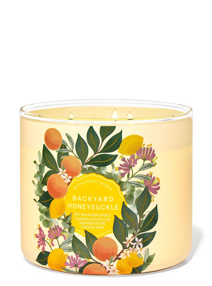 Backyard Honeysuckle 3-Wick Candle เทียนหอม 3 ไส้