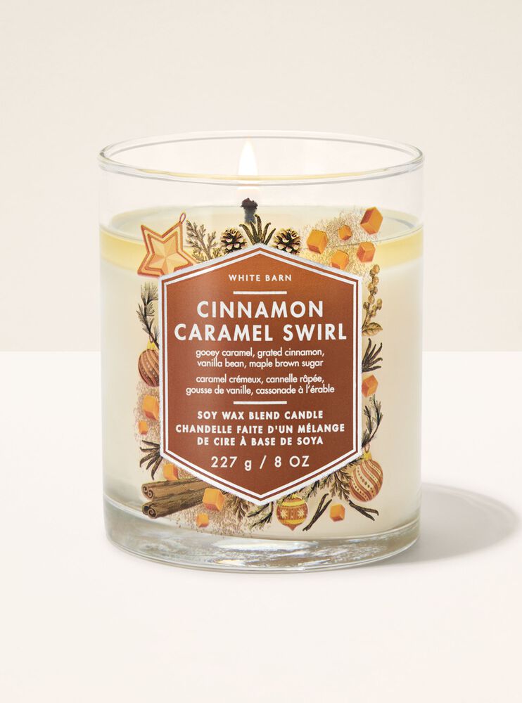 Cinnamon Caramel Swirl Single Wick Candle Signature Single Wick Candle
