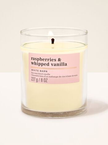 Raspberries & Whipped Vanilla Single Wick Candle เทียนหอม 1 ไส้