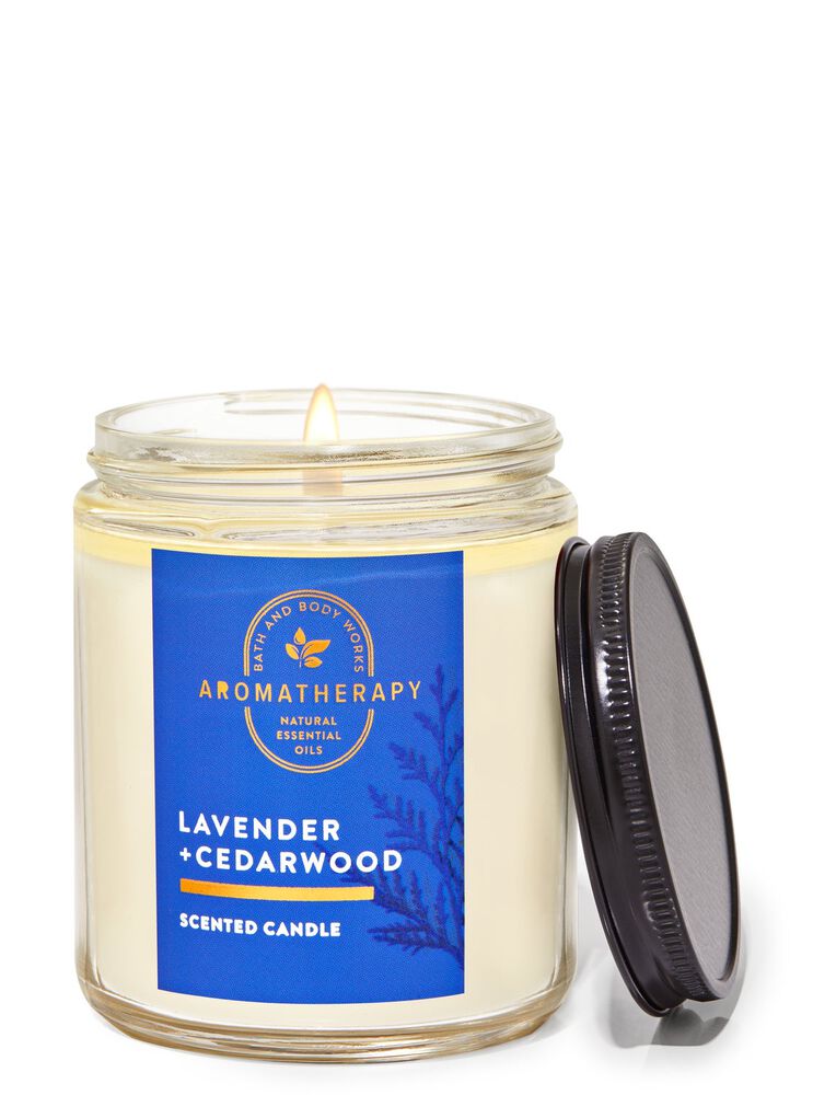 Lavender Cedarwood Single Wick Candle เทียนหอม 1 ไส้