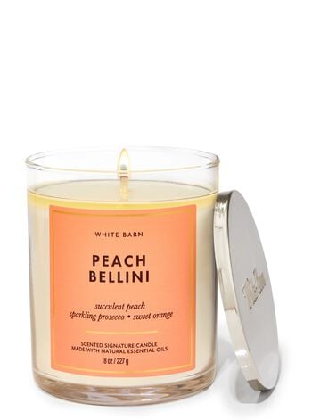 Peach Bellini Signature Single Wick Candle เทียนหอม 1 ไส้