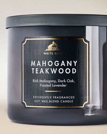 Mahogany Teakwood 3-Wick Candle เทียนหอม 3 ไส้