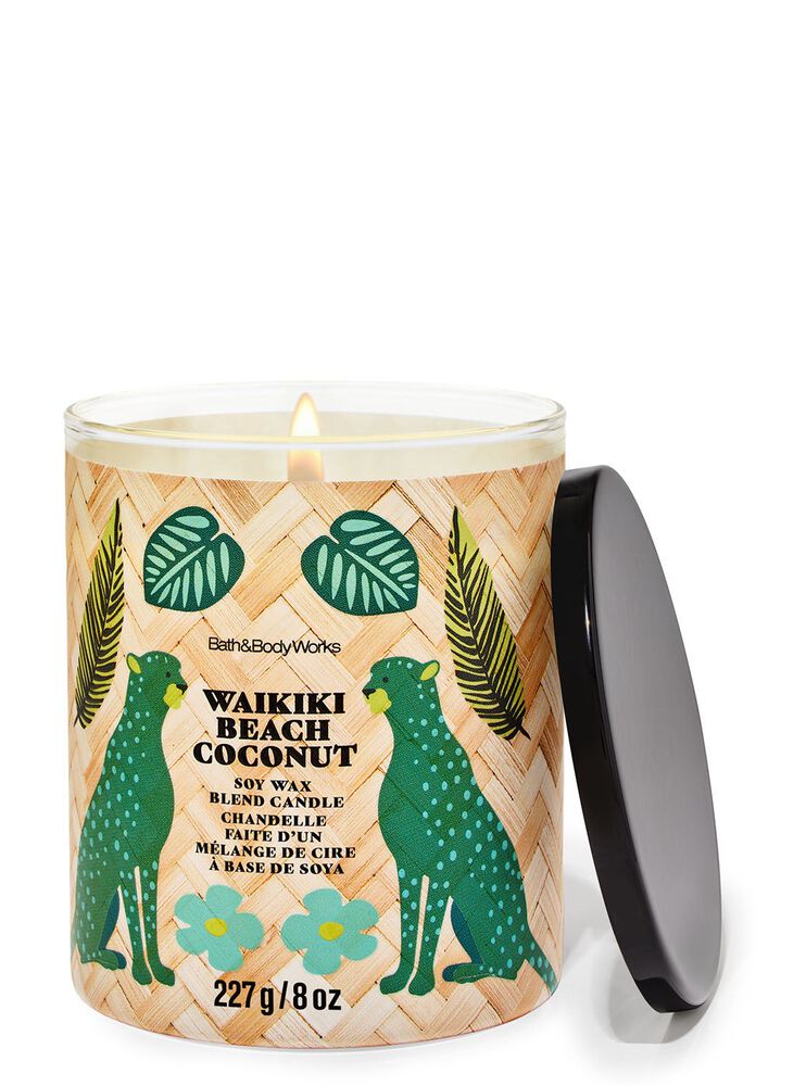 Waikiki Beach Coconut Single Wick Candle เทียนหอม 1 ไส้