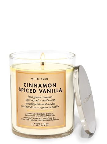Cinnamon Spiced Vanilla Signature Single Wick Candle เทียนหอม 1 ไส้