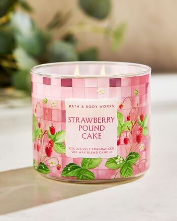 Strawberry Pound Cake 3-Wick Candle เทียนหอม 3 ไส้