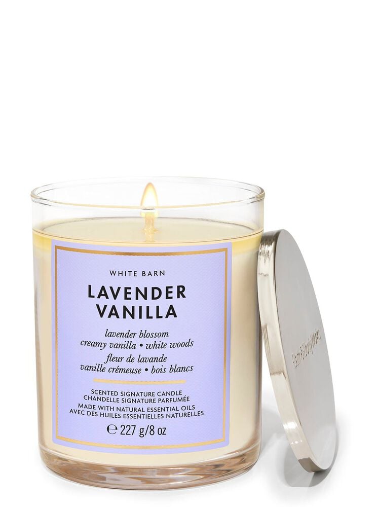 Lavender Vanilla Signature Single Wick Candle เทียนหอม 1 ไส้