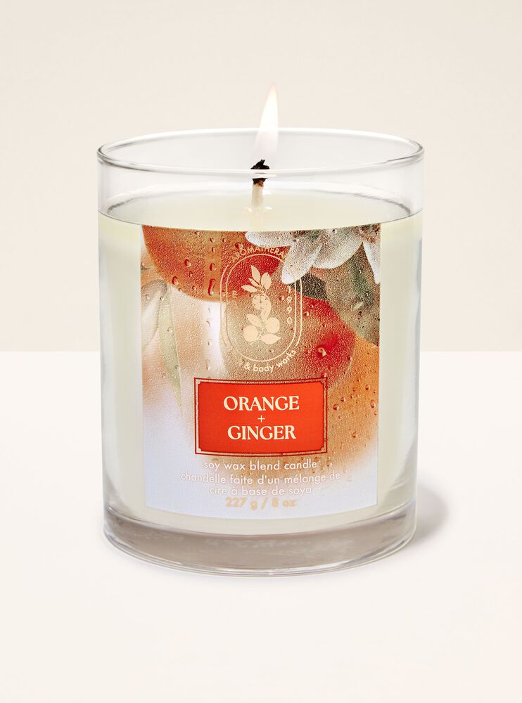 Orange Ginger Single Wick Candle เทียนหอม 1 ไส้
