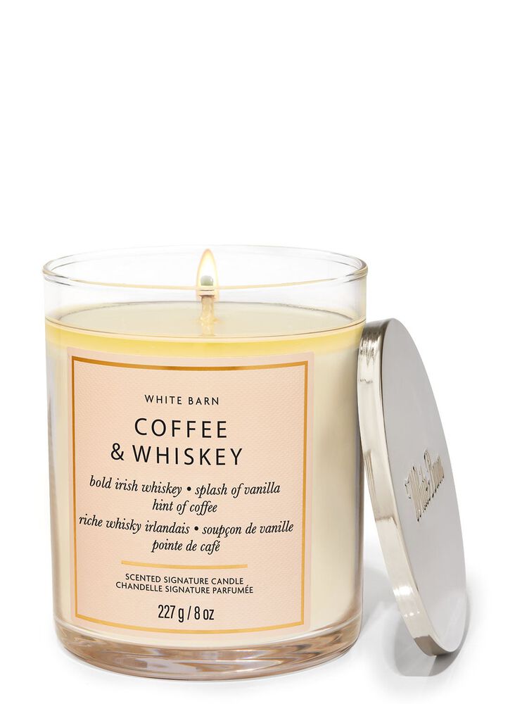 Coffee & Whiskey Signature Single Wick Candle เทียนหอม 1 ไส้