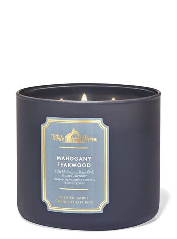 Mahogany Teakwood 3-Wick Candle เทียนหอม 3 ไส้